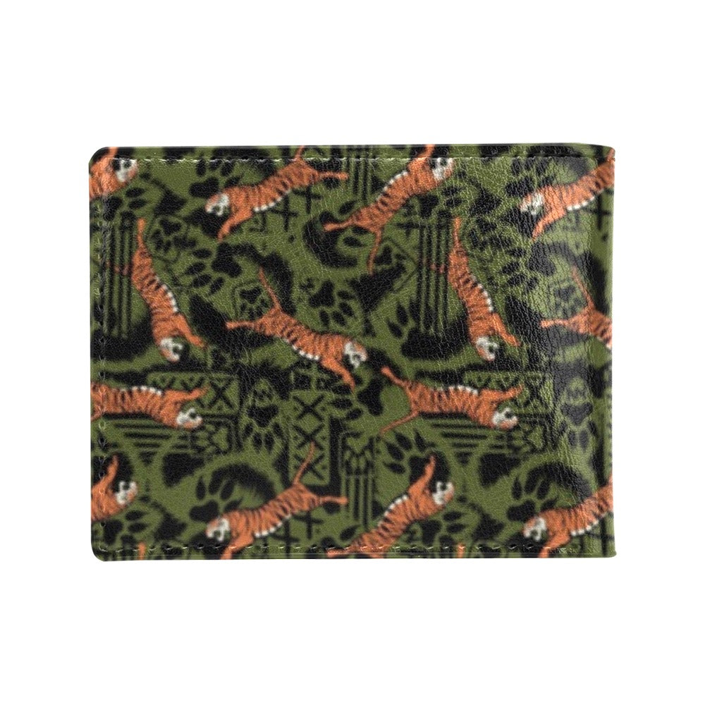 Tiger Pattern Print Design LKS303 Men's ID Card Wallet