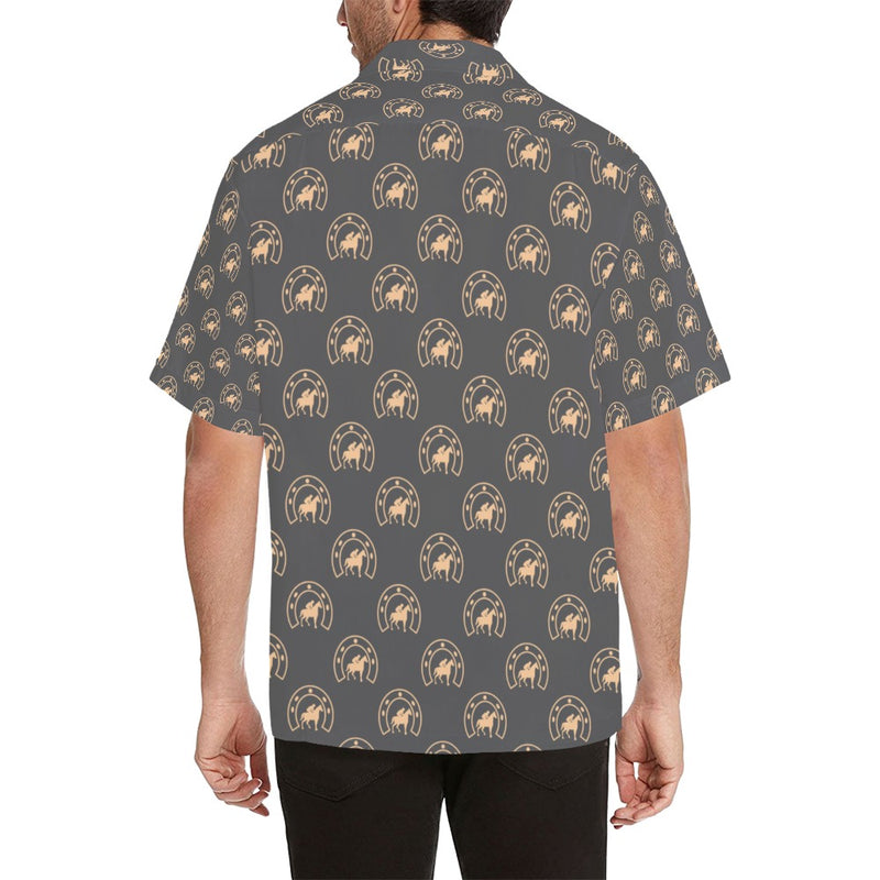 Horseshoe Print Design LKS306 Men's Hawaiian Shirt