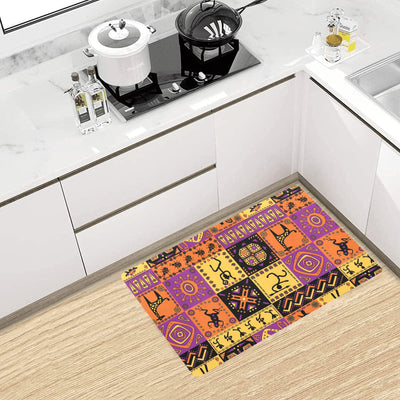 African Pattern Print Design 02 Kitchen Mat