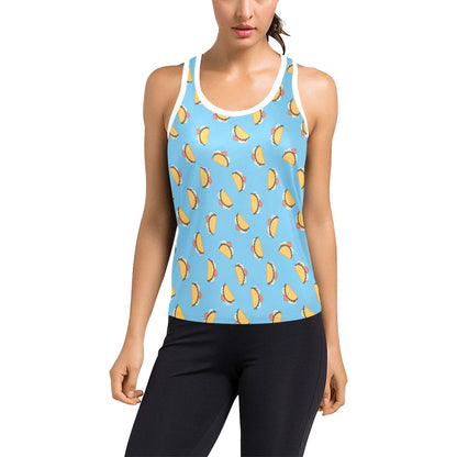 Taco Print Design LKS301 Women's Racerback Tank Top