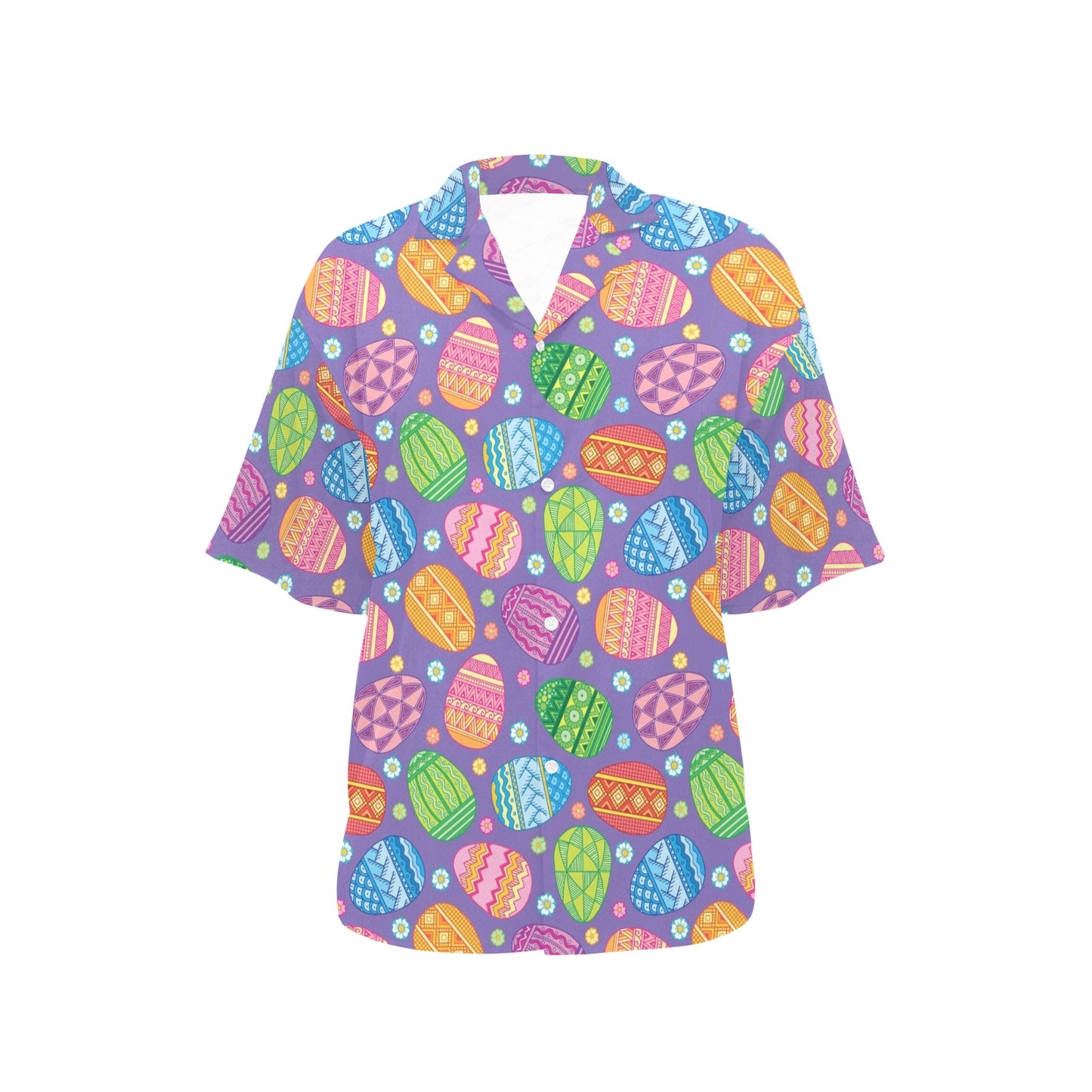 Easter Eggs Pattern Print Design RB010 Women's Hawaiian Shirt