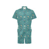 Lotus Pattern Print Design 01 Men's Romper