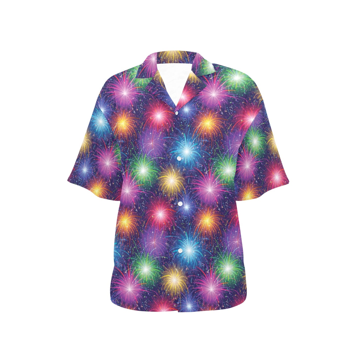 Firework Colorful Print Design LKS301 Women's Hawaiian Shirt