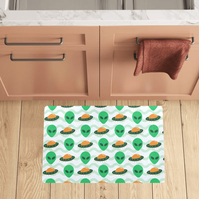 Alien UFO Pattern Print Design 04 Kitchen Mat