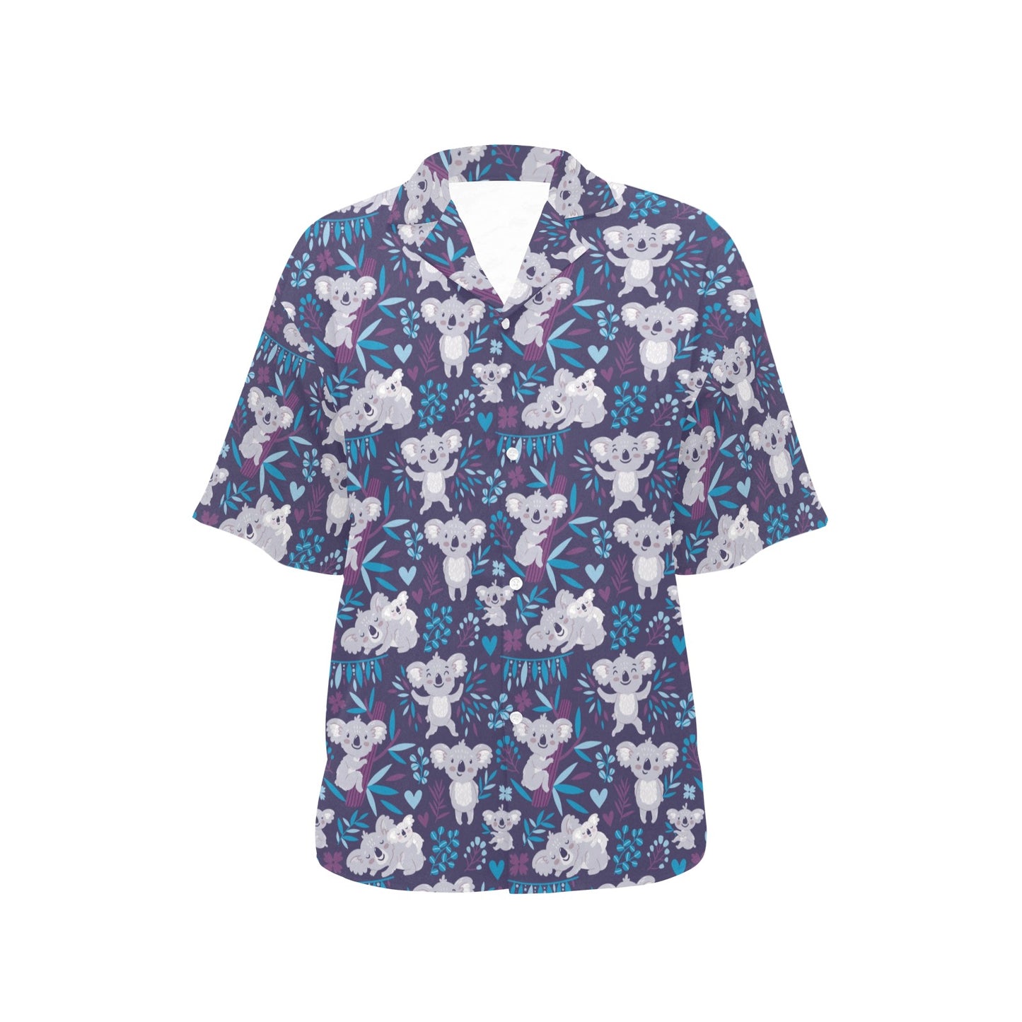 Koala Cute Themed Design Print Women's Hawaiian Shirt