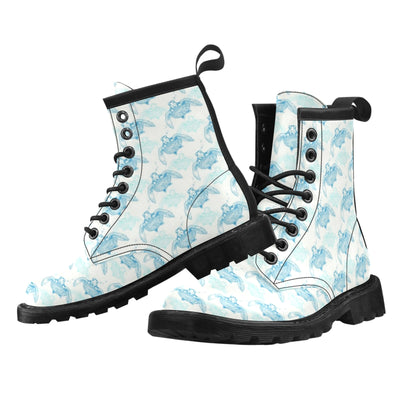 Sea Turtle Pattern Print Design T01 Women's Boots