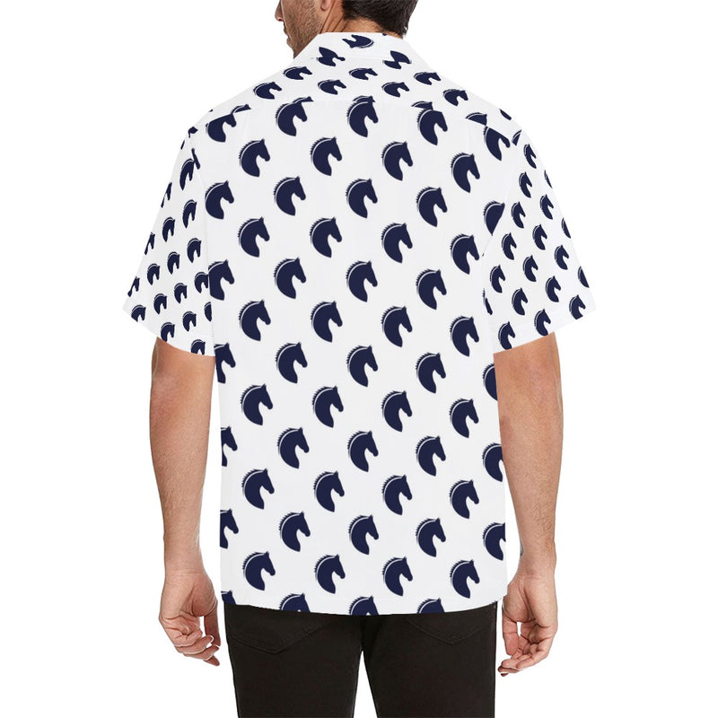 Horse Head Print Design LKS303 Men's Hawaiian Shirt