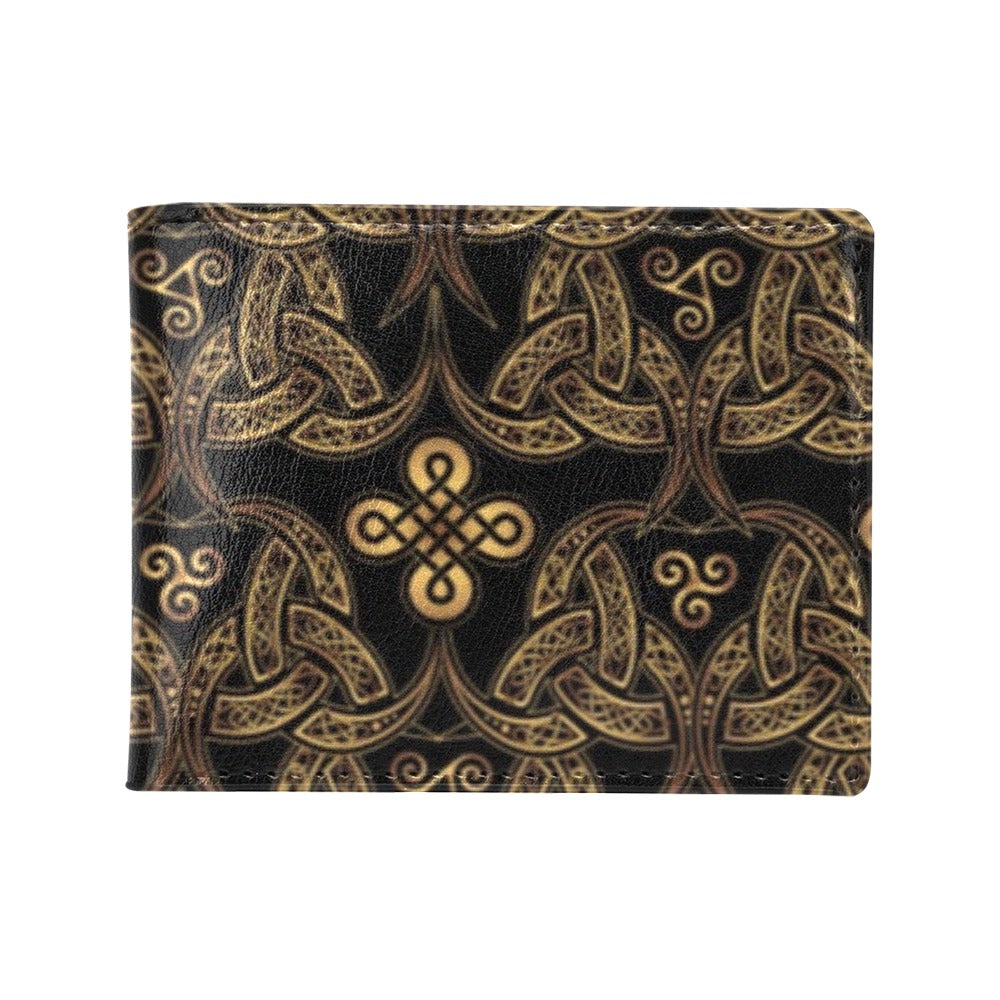 Celtic Knot Gold Design Men's ID Card Wallet