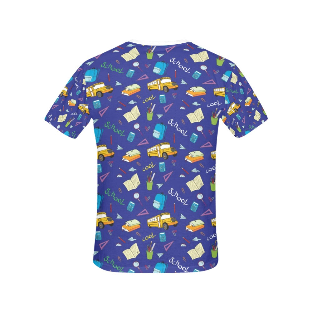 School Bus Print Design LKS307 Women's  T-shirt