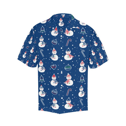 Snowman Print Design LKS306 Men's Hawaiian Shirt