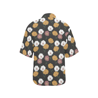 Daisy Pattern Print Design DS04 Women's Hawaiian Shirt