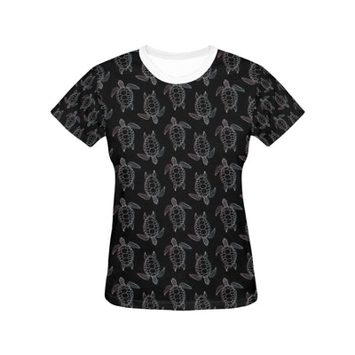 Sea Turtle Print Design LKS3012 Women's  T-shirt