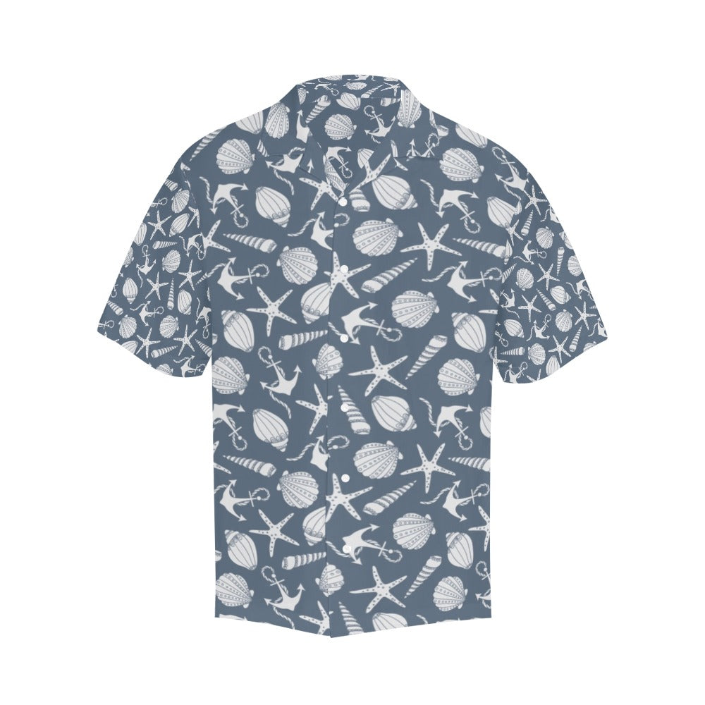 Seashell Print Design LKS306 Men's Hawaiian Shirt