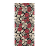 Skull And Roses Print Design LKS301 Beach Towel 32" x 71"