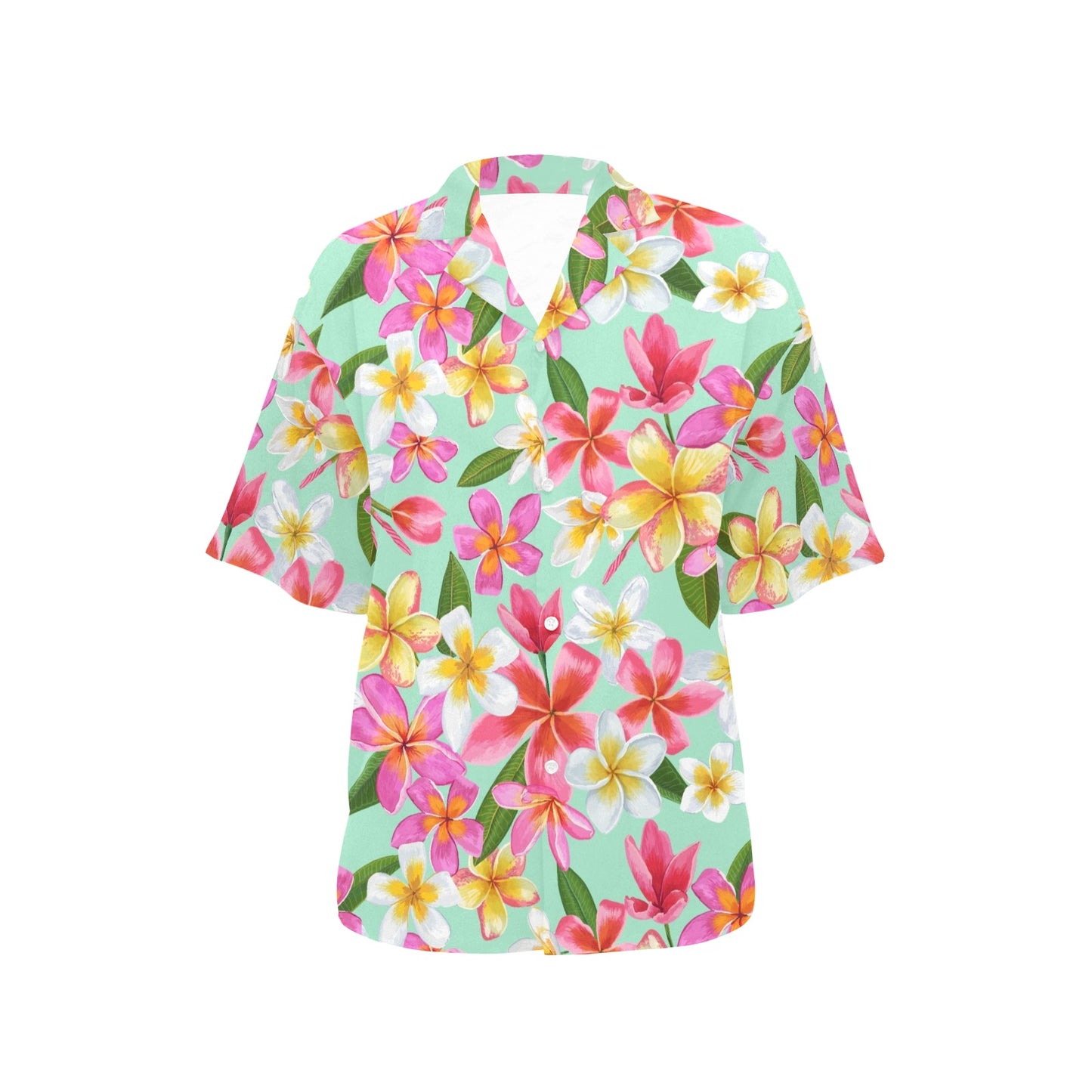 Plumeria Pattern Print Design PM014 Women's Hawaiian Shirt