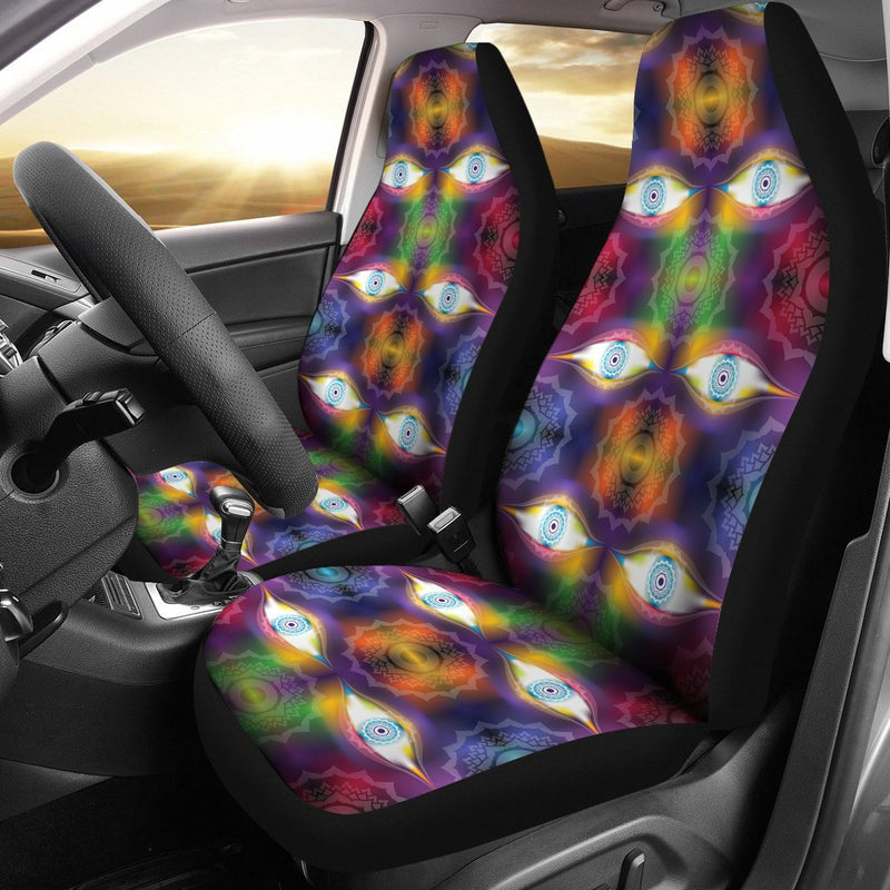 Chakra Eye Print Pattern Universal Fit Car Seat Covers