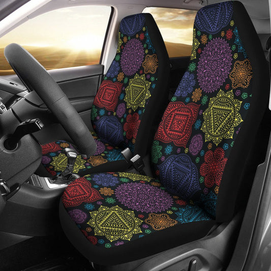 Chakra Mandala Print Pattern Universal Fit Car Seat Covers