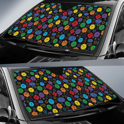 Chakra Pattern Print Design 01 Car Sun Shade-JORJUNE.COM