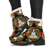 Chakra Yoga Faux Fur Leather Boots