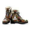 Chakra Yoga Faux Fur Leather Boots