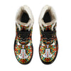 Chakra Yoga Faux Fur Leather Boots