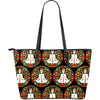 Chakra Yoga Large Leather Tote Bag