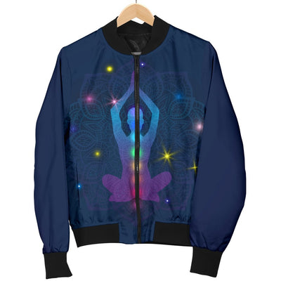 Chakra Yoga Mandala Men Casual Bomber Jacket