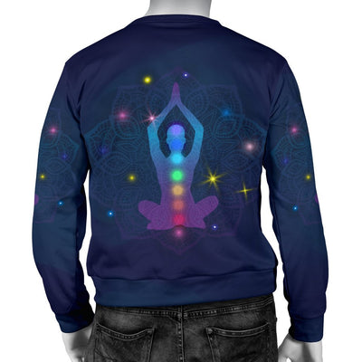 Chakra Yoga Mandala Men Crewneck Sweatshirt