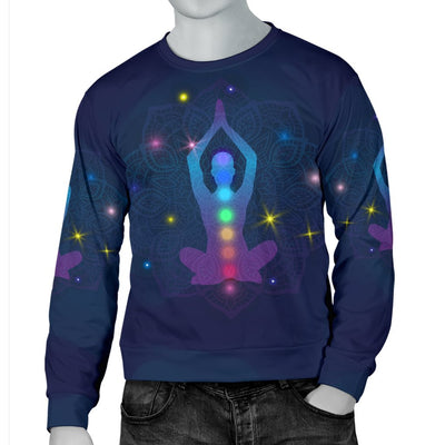 Chakra Yoga Mandala Men Crewneck Sweatshirt