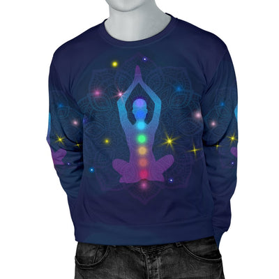 Chakra Yoga Mandala Men Crewneck Sweatshirt