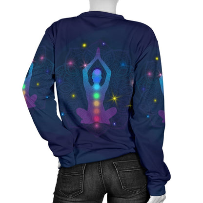 Chakra Yoga Mandala Women Crewneck Sweatshirt