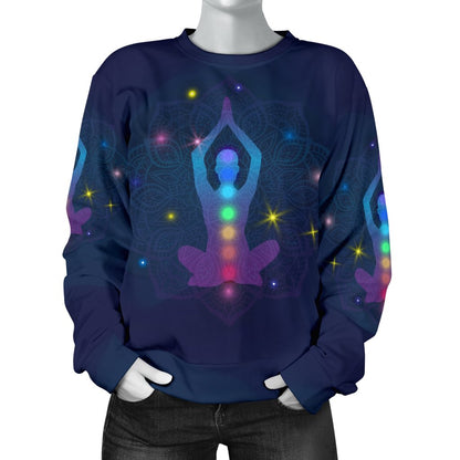 Chakra Yoga Mandala Women Crewneck Sweatshirt