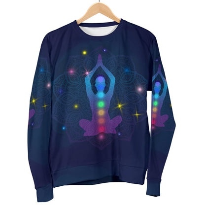 Chakra Yoga Mandala Women Crewneck Sweatshirt