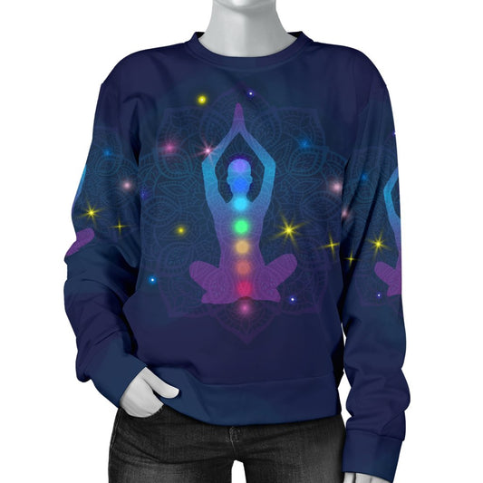 Chakra Yoga Mandala Women Crewneck Sweatshirt