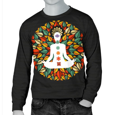 Chakra Yoga Men Crewneck Sweatshirt