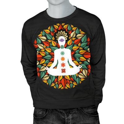 Chakra Yoga Men Crewneck Sweatshirt