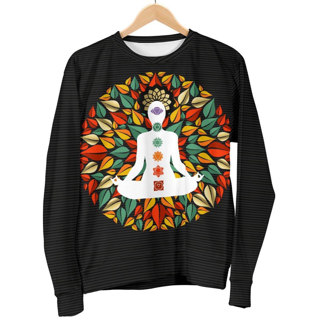 Chakra Yoga Men Crewneck Sweatshirt