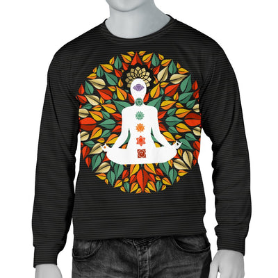 Chakra Yoga Men Crewneck Sweatshirt