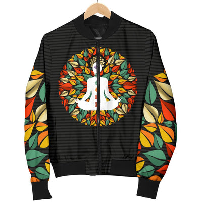 Chakra Yoga Women Casual Bomber Jacket