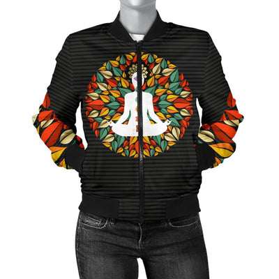 Chakra Yoga Women Casual Bomber Jacket