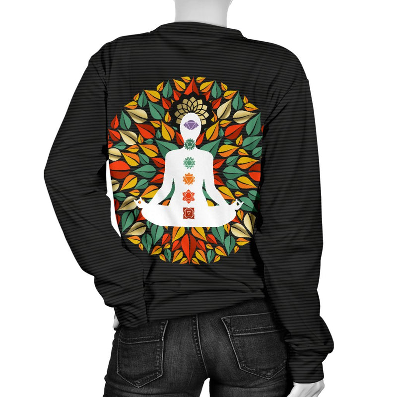 Chakra Yoga Women Crewneck Sweatshirt