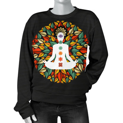 Chakra Yoga Women Crewneck Sweatshirt