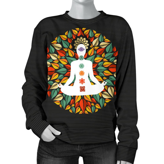 Chakra Yoga Women Crewneck Sweatshirt