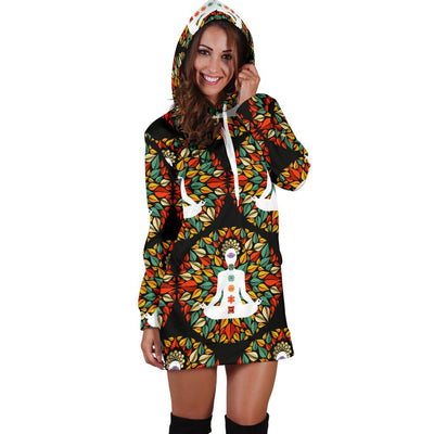 Chakra Yoga Women Hoodie Dress