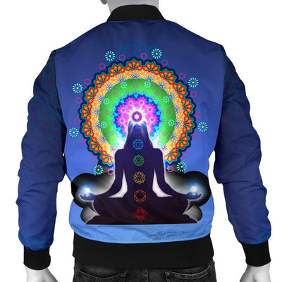 Chakra Zen Yoga Men Casual Bomber Jacket