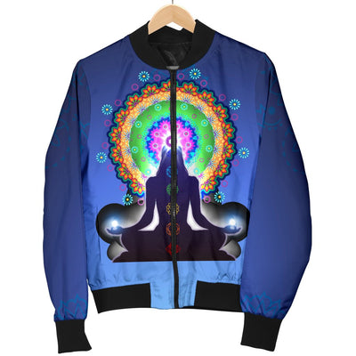 Chakra Zen Yoga Men Casual Bomber Jacket