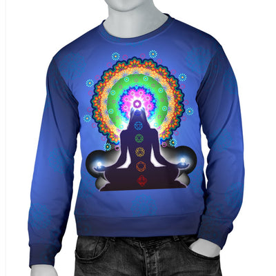 Chakra Zen Yoga Men Crewneck Sweatshirt