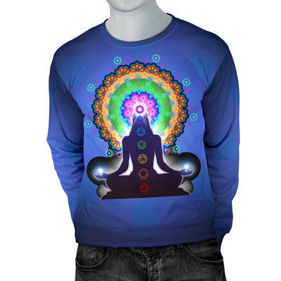 Chakra Zen Yoga Men Crewneck Sweatshirt