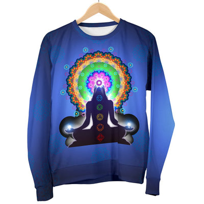 Chakra Zen Yoga Men Crewneck Sweatshirt