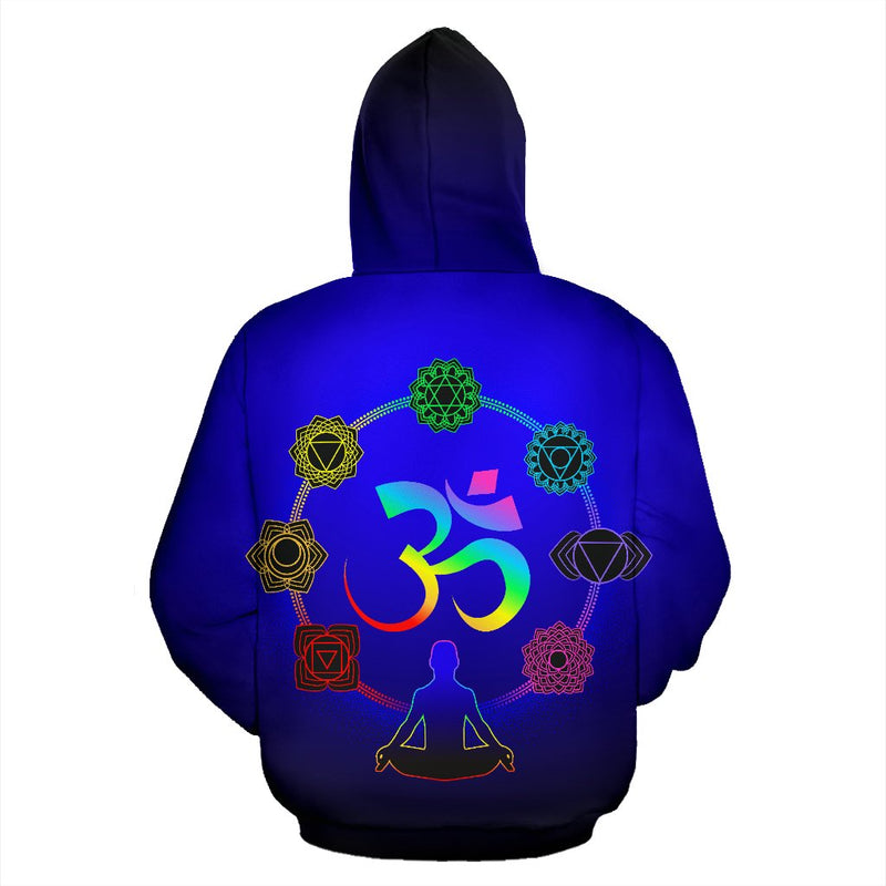 Chakra Zen Yoga OM All Over Print Hoodie